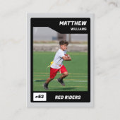 Drapeau Football Personnalisé Photo Cartes de Comm (Devant)