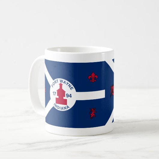 Drapeau Fort Wayne, Indiana Coffee Mug (Devant gauche)