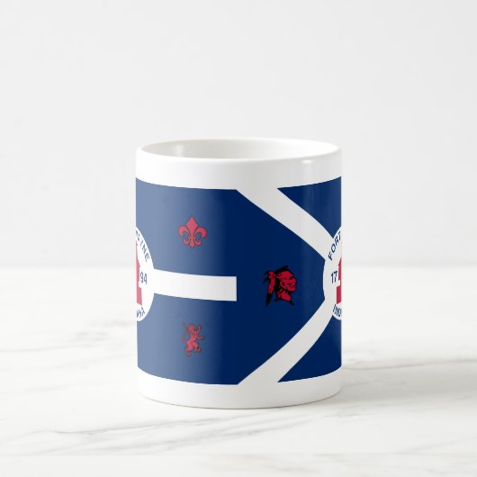 Drapeau Fort Wayne, Indiana Coffee Mug (Centre)