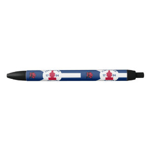 Drapeau Fort Wayne, Indiana Stylo noir à encre