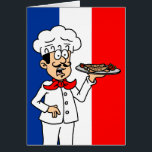 Drapeau français de Crepe Saint 50e carte d'annive<br><div class="desc">Oh Crepe Le Turning 50 de quelqu'un avec les couleurs du drapeau de la France. Une grande carte de voeux pour quelqu'un qui a cinquante ans. Cette carte est parfaite pour un Français qui célèbre un 50ème jalon ! Idéal pour quelqu'un de français qui aime cuisiner ou cuire.</div>