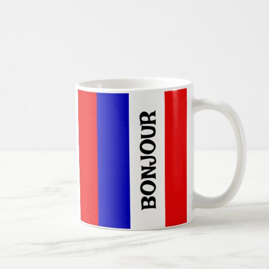Drapeau français Design Café Mug (Droite)