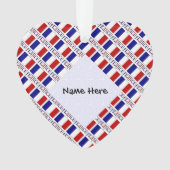 Drapeau français et français Carrelé personnalisé (devant)