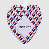 Drapeau français et français Carrelé personnalisé (devant)