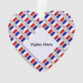 Drapeau français et français Carrelé personnalisé (dos)