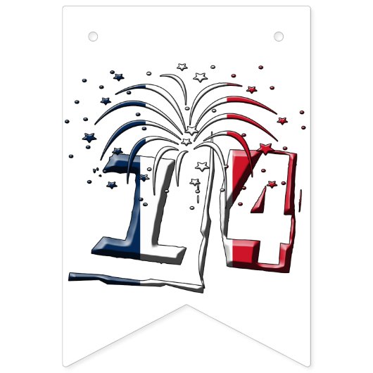 Drapeau Français Juillet 14 Quatorze Juillet 14 (Deuxième drapeau)