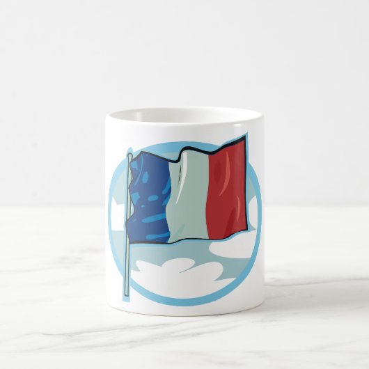 Drapeau Français Rouge Blanc Bleu Café Mug (Centre)