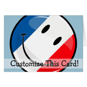 Drapeau français souriant