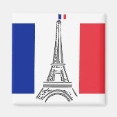 Drapeau français Tour Eiffel Paris Magnet (Devant)