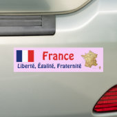 Drapeau France + Sticker pare-chocs (En voiture)