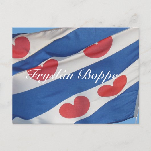 Drapeau frison Fryslân Boppe Carte postale Kaart (Devant)