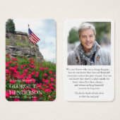 Drapeau funéraire & Fleurs Cartes de Sympathie de  (Devant & derrière)