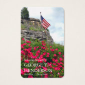 Drapeau funéraire & Fleurs Cartes de Sympathie de  (Devant)