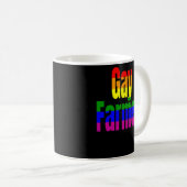 Drapeau gai d'arc-en-ciel de tasse de café de (Devant droit)