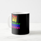 Drapeau gai d'arc-en-ciel de tasse de café de (Devant gauche)