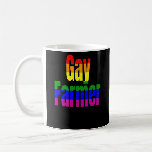 Drapeau gai d'arc-en-ciel de tasse de café de (Gauche)