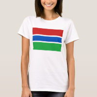 Drapeau Gambie x Carte T-shirt