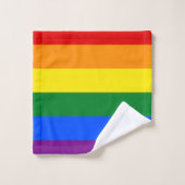 Drapeau Gay pride arc-en-ciel LGBT (Gant de toilette)