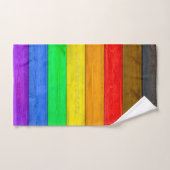 Drapeau gay pride inclusif SlipperyJoe ru texturé (Serviette à main)