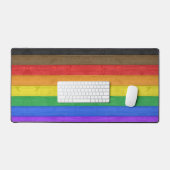 Drapeau gay pride inclusif SlipperyJoe ru texturé (Clavier et souris)