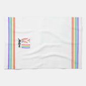 Drapeau gay pride Monogramme Serviette de cuisine (Horizontal)