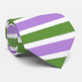 Drapeau Genderqueer à rayures étroites cravate (Roulé)