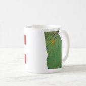 Drapeau géorgien + Tasse de carte (Devant droit)