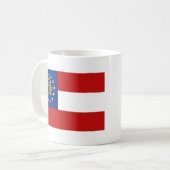 Drapeau géorgien + Tasse de carte (Devant gauche)