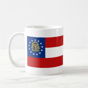 Drapeau géorgien + Tasse de carte