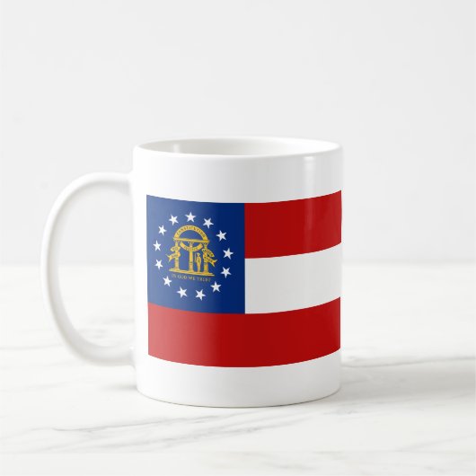 Drapeau géorgien + Tasse de carte (Gauche)