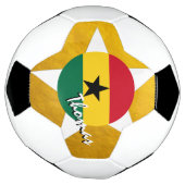 Drapeau ghanéen de football et d'or (Tourné)