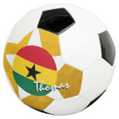 Drapeau ghanéen de football et d'or (3/4)