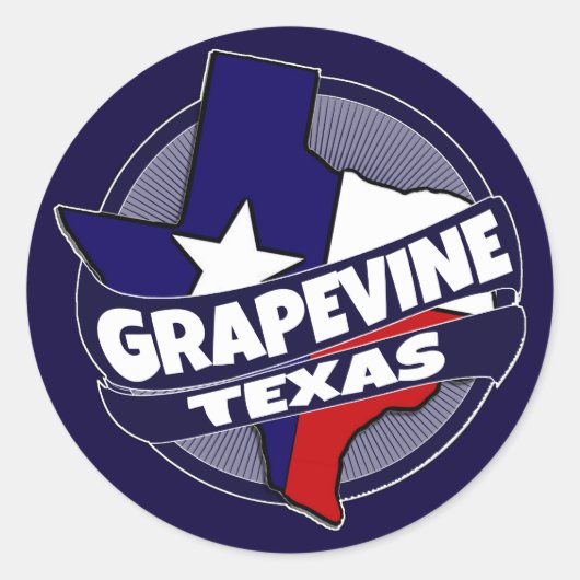 Drapeau Grapevine Texas autocollants d'éclatement (Devant)