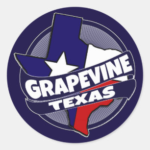 Drapeau Grapevine Texas autocollants d'éclatement