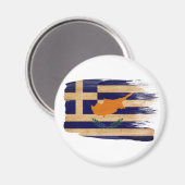 Drapeau grec de Chypre Magnets (Recto/Verso)