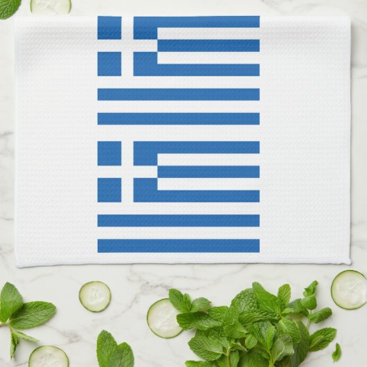 Drapeau grec Grèce Bleu Blanc 4Eleni Serviettes de (Plié)
