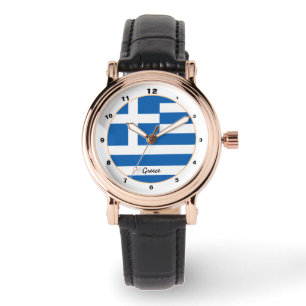 Drapeau grec & Grèce tendance mode / design montre
