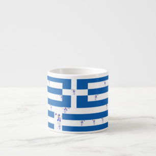 Drapeau grec Mug Espresso avec Evzone
