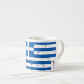 Drapeau grec Mug Espresso avec Evzone (Devant droit)