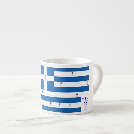 Drapeau grec Mug Espresso avec Evzone (Devant droit)