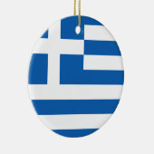 Drapeau grec ornement d'arbre de Noël (Droite)