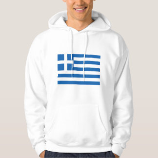 Drapeau grec Sweat - shirt à capuche blanc