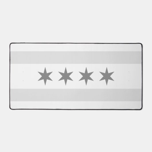 Drapeau gris et blanc de Chicago (Recto)