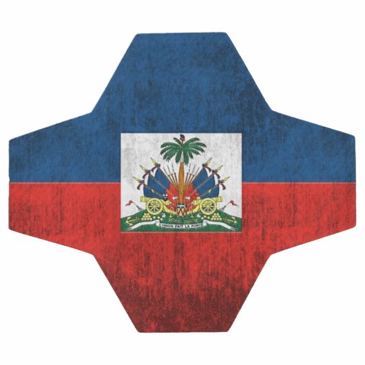 Drapeau Grunge D'Haïti (Plat)