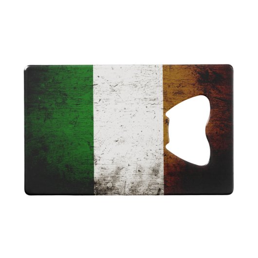 Drapeau grunge noir de l'Irlande (Devant (Horizontal))