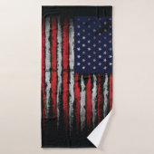 Drapeau Grunge U.S.A (Serviette de bain)