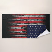 Drapeau Grunge U.S.A (Serviette de bain)