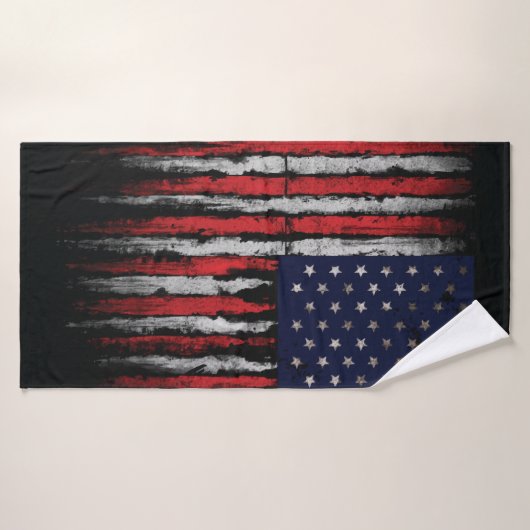 Drapeau Grunge U.S.A (Serviette de bain)