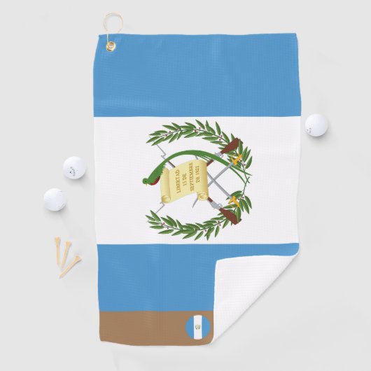 Drapeau guatémaltèque & serviette de golf monogram (En situation)