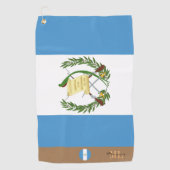Drapeau guatémaltèque & serviette de golf monogram (Devant)